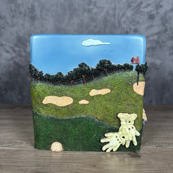 Golf Bag Tissue Box Cover Resin 3D Golf Decor - Picture 5 of 9